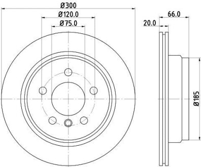 Тормозной диск зад. F30/F80/F34/F31/F36/F33/F83 11- 1.5-3.0 (PRO) PAGID HELLA 8DD355118-271