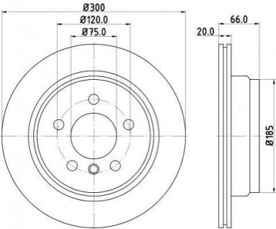 Тормозной диск зад. F30/F80/F34/F31/F36/F33/F83 11- 1.5-3.0 (PRO) PAGID HELLA 8DD355118-271