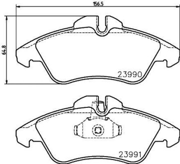 Колодки гальмівні дискові комплект; передн. PAGID HELLA 8DB355014-481