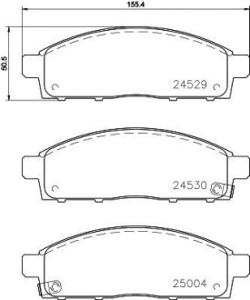 Колодки гальмівні дискові комплект; передн. PAGID HELLA 8DB355013-221