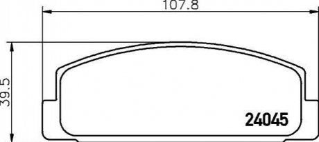 Тормозные колодки зад. Mazda 323/626 94-04 (akebono) PAGID HELLA 8DB355011-131 (фото 1)