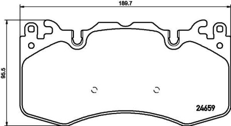 Тормозные колодки перед. Range Rover 09- (brembo) PAGID HELLA 8DB355016-151