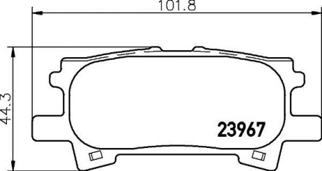 Тормозные колодки зад. Lexus RX 03-08 (sumitomo) PAGID HELLA 8DB355010-621