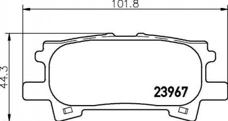 Гальмівні колодки зад. Lexus RX 03-08 (sumitomo) PAGID HELLA 8DB355010-621