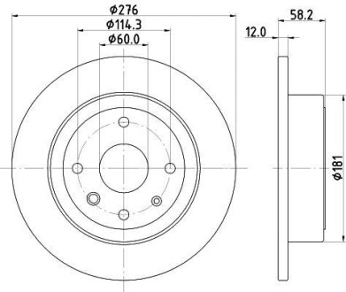 Тормозной диск зад. Epica 05- 2.0-2.5 (PRO) PAGID HELLA 8DD355116-991