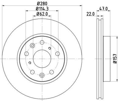 Гальмівний диск перед. SX4 06- 1.5-2.0 PAGID HELLA 8DD355113-631