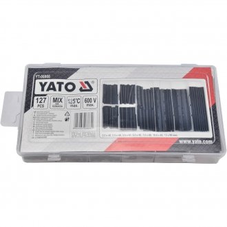 Набір термоусадок колір чорний 127 шт YATO YT-06866 (фото 1)