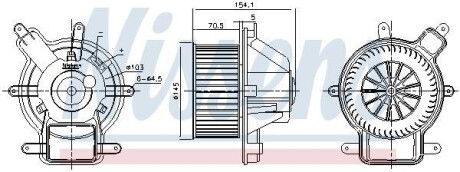 Вентилятор салона NI NISSENS 87464