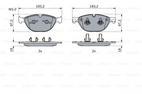 Тормозные колодки, дисковые. BOSCH 0 986 494 955