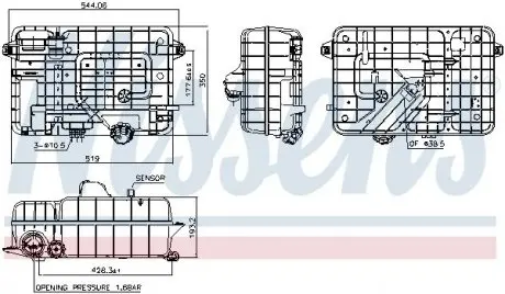 Розширювальний бак охолодження NISSENS 996038