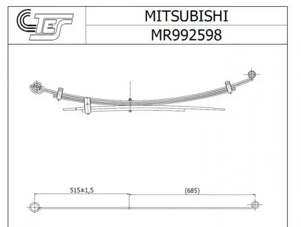 Ресора листовая,комплект TES MR9925980019 Z/T