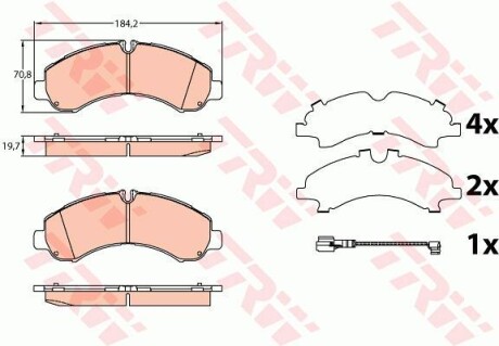 Гальмівні колодки, дискові TRW TRW GDB3645