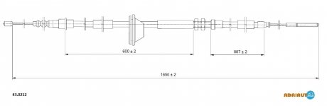 Трос остановочных тормозов ADRIAUTO 43.0212