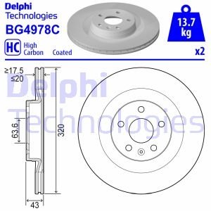 Гальмівний диск DELPHI BG4978C (фото 1)