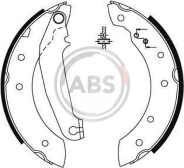 Колодка торм. барабан. VOLVO 440/460 SERIE задн. (ABS) A.B.S. A.B.S. 8854