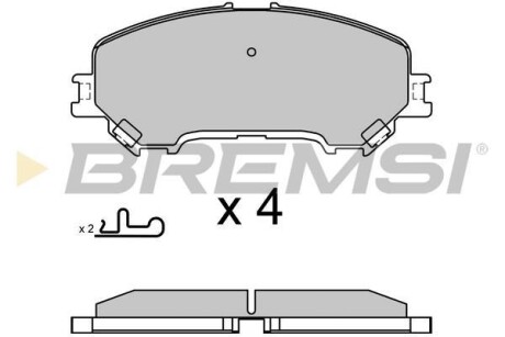 Тормозные колодки перед. Qashqai II/Kadjar 13- (Akebono) BREMSI BP3629