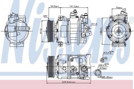 Компрессор кондиционера NI NISSENS 890337