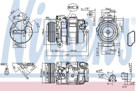 Компрессор кондиционера NI NISSENS 890390