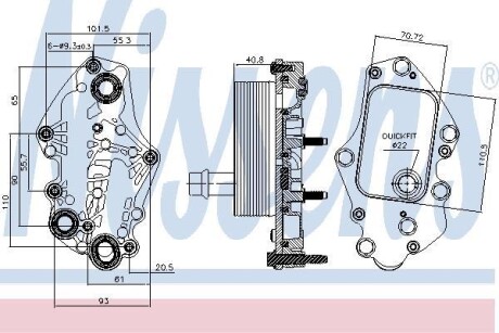 Радиатор маслянный NI NISSENS 90982