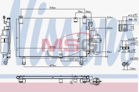 Конденсер ISUZU D-MAX (02-) 3.0 DiTD NISSENS 941153