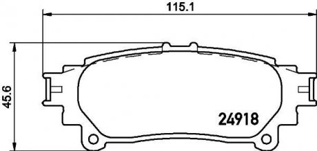 Колодки гальмівні дискові задні Lexus 270, 350, 450h (08-15)/Toyota Highlander 2.0, 3.5 (15-) NISSHINBO NP1111 (фото 1)