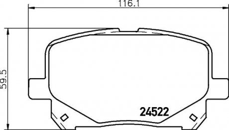 Колодки тормозные дисковые передние Lexus RX 300(00-03)/Toyota Camry 2.4, 3.0 (01-06) NISSHINBO NP1065 (фото 1)