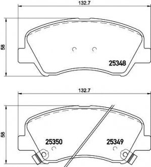 Колодки тормозные дисковые передние Hyundai Accent, i20/Kia rio 1.2, 1.4, 1.6 (11-) NISSHINBO NP6041 (фото 1)