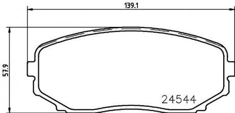 Колодки тормозные дисковые передние Mazda CX-7, CX-9 2.2, 2.3, 3.5, 3.7 (06-) NISSHINBO NP5015 (фото 1)