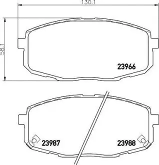 Колодки тормозные дисковые передние Hyundai i30/Kia Ceed 1.4, 1.6, 2.0 (07-) NISSHINBO NP6023