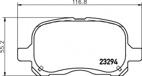 Колодки гальмові дискові передні Toyota Corolla 1.2, 1.4, 1.6 (97-01) NISSHINBO NP1088