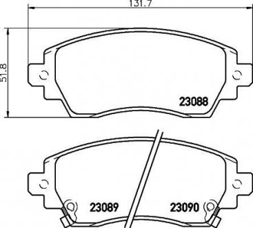 Колодки гальмові дискові передні Toyota Corolla 1.4, 1.6, 2.0 (97-02) NISSHINBO NP1120