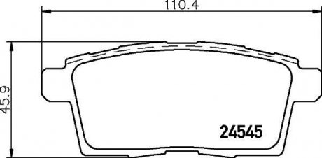 Колодки тормозные дисковые задние Mazda CX-7, CX-9 2.2, 2.3, 3.7 (07-) NISSHINBO NP5024 (фото 1)