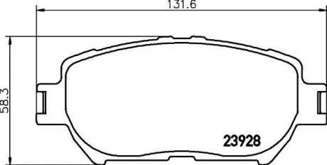 Колодки тормозные дисковые передние Toyota Camry 2.4, 3.0, 3.3 (01-06) NISSHINBO NP1017 (фото 1)