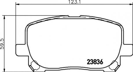 Гальмівні колодки TOYOTA Avensis/Corolla/Matrix "F "01-14 NISSHINBO NP1009 (фото 1)