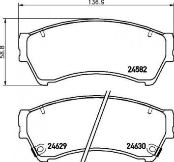 Колодки тормозные дисковые передние Mazda 6 1.8 2.0, 2.2 (07-) NISSHINBO NP5017 (фото 1)