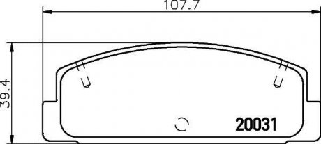 Колодки тормозные дисковые задние Mazda 6 1.8, 2.0, 2.2 (07-) NISSHINBO NP5004 (фото 1)