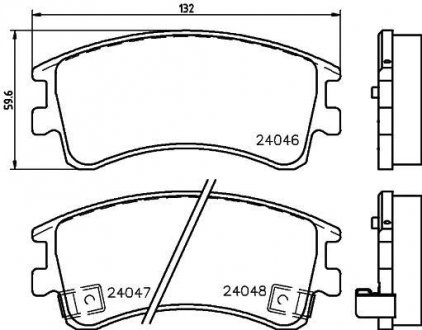 Колодки тормозные дисковые передние Mazda 6 2.0 2.3 (02-07) NISSHINBO NP5007 (фото 1)