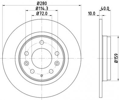 Диск гальмівний задній Mazda 6, MX-5 1.8, 2.0, 2.3 (02-) NISSHINBO ND5014 (фото 1)