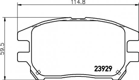 Колодки гальмові дискові передні Lexus RX 300 (00-03) NISSHINBO NP1076