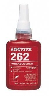 Герметик червоний 50 мл LOCTITE 262 50ML (фото 1)