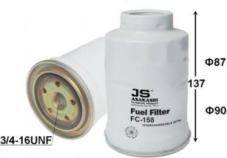 Фильтр топливный JC ASAKASHI FC158J (фото 1)