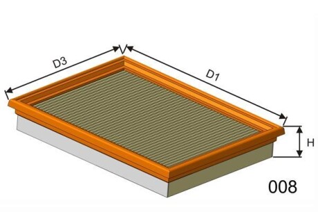 Фільтр повітряний MISFAT P973