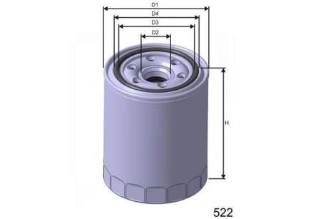 Фильтр масляный MISFAT Z237A (фото 1)