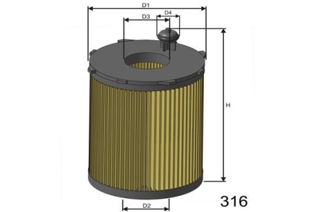 Фільтр масляний MISFAT L104