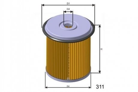 Фильтр топливный MISFAT F676 (фото 1)