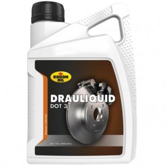 Гальмівна рідина DRAULIQUID DOT 3 1 л KROON OIL 04205 (фото 1)