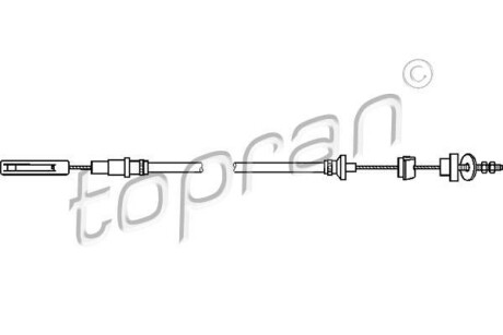 Трос, керування зчепленням TOPRAN 102853