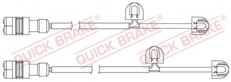 Датчик износа, тормоз. QUICK BRAKE WS0334A