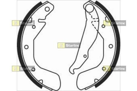 Тормозные колодки барабанные, к-кт. STARLINE BC 08120