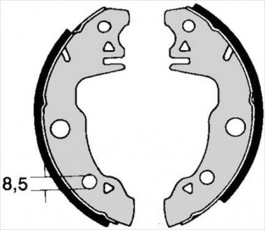 Тормозные колодки барабанные, к-кт. STARLINE BC 00510